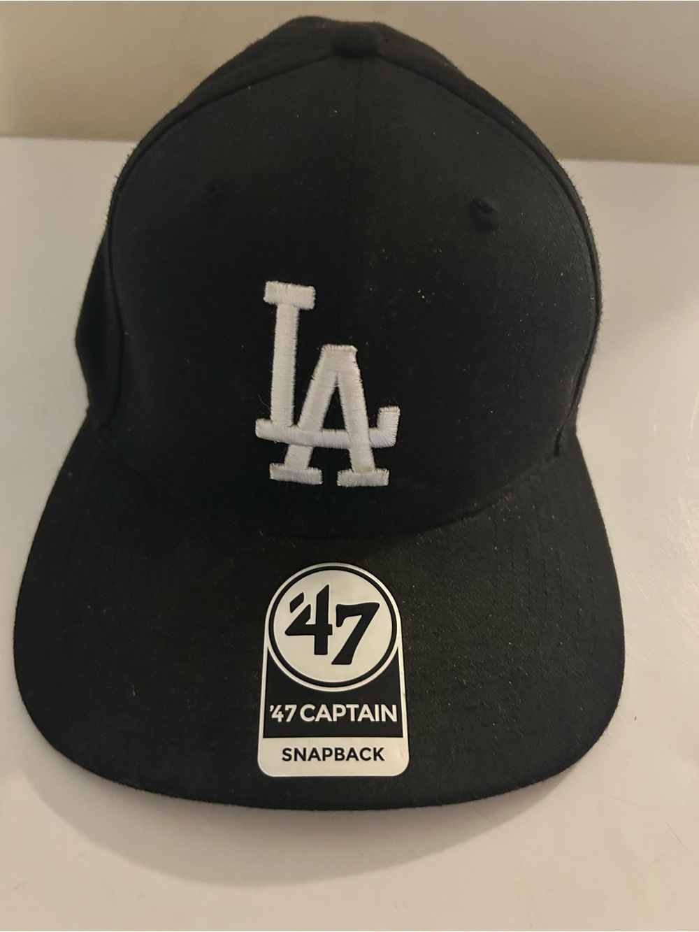 Los Angeles Dodgers '47 Captain Snapback Hat Black White LA MLB Baseball Cap NEW